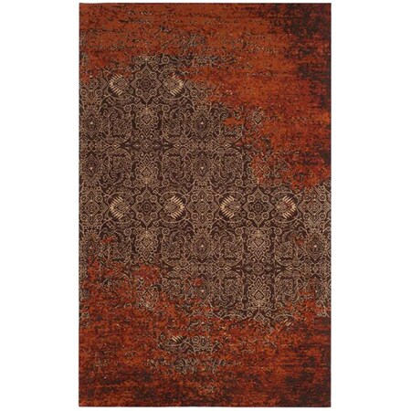 Safavieh 4 x 6 ft. CLV-Classic Vintage Power Loomed Small Rectangle Area Rug Rust & Brown CLV224A-4